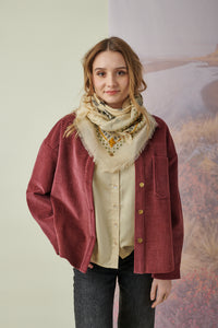 Nelly Embroidered Bandana Scarf