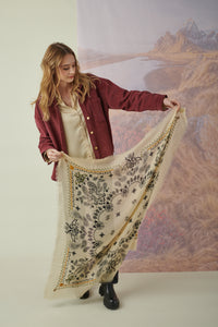 Nelly Embroidered Bandana Scarf