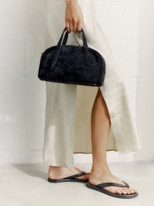 Bowling Mini Bag Black Suede