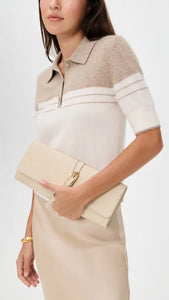 Belted Clutch Cream