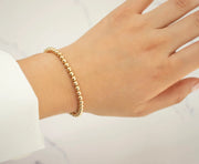 4mm Gold Filled Beaded Bracelet