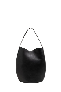 Large Belted Bucket Bag Black