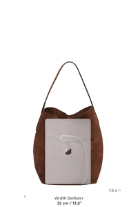 Large Belted Bucket Bag Black