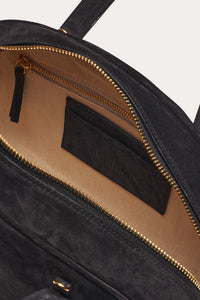 Bowling Mini Bag Black Suede