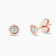 Essential everyday studs by Caye Joaillier available at Falena Fine Jewelry in Rose Gold. Option of .2 or .5 ct