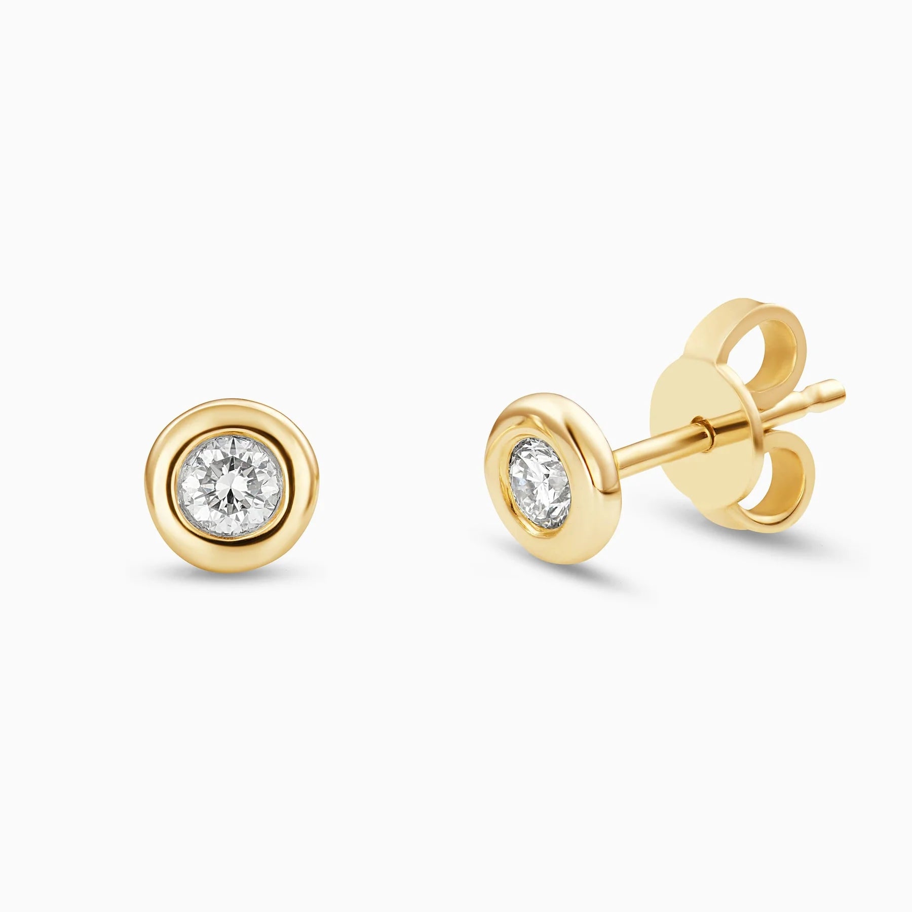 Essential everyday studs by Caye Joaillier available at Falena Fine Jewelry in Yellow Gold. Option of .2 or .5 ct