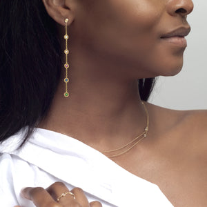 Essential Multigem Bezel Drop Earring