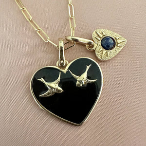Heart Birds Charm