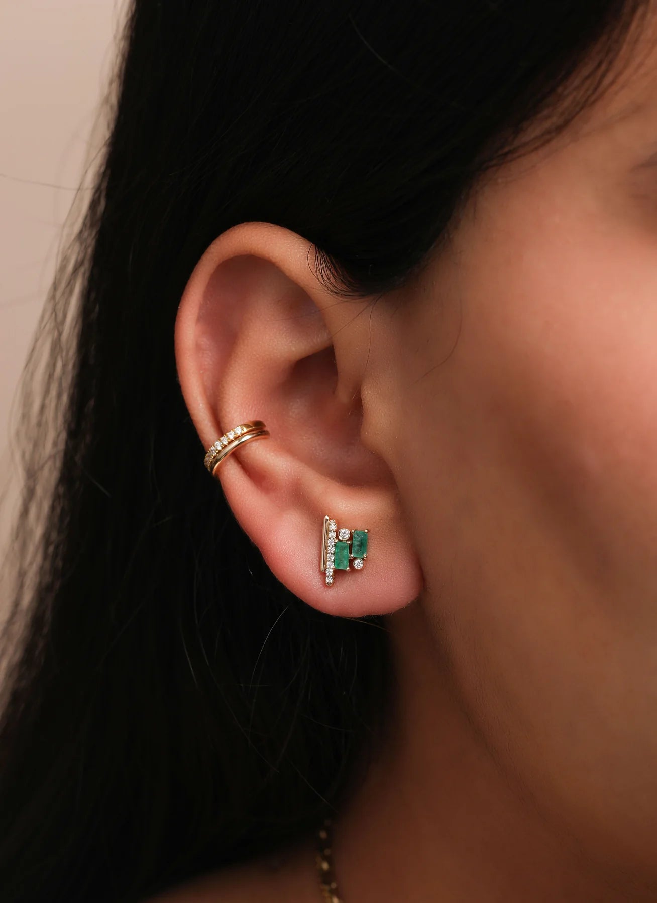 Ethereal Emerald Studs