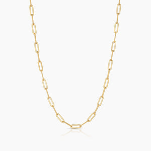 Malene Paperclip Necklace in Amazonite
