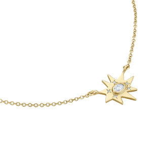 Midi KAPOW! Necklace in Gold and Diamond