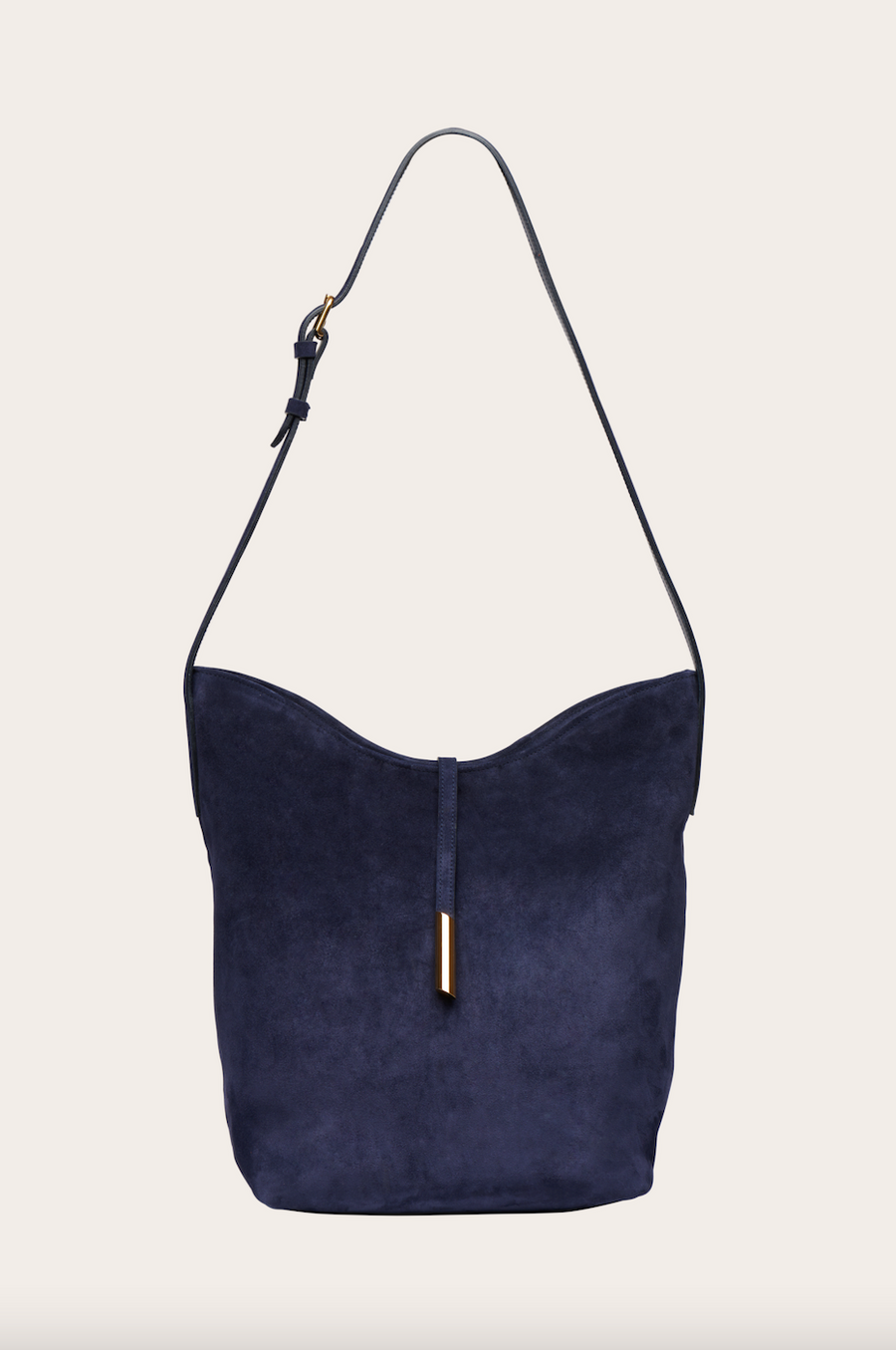 Penne Bucket Bag Navy Suede