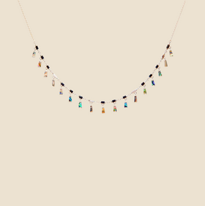 Sterling Silver Nubia Gem Necklace