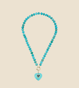 Turquoisie Rondelle Bead Necklace