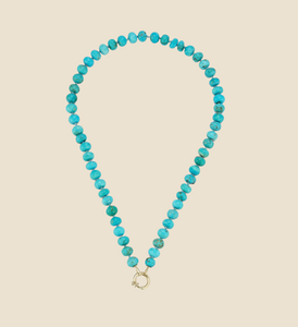 Turquoisie Rondelle Bead Necklace
