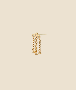 Cascading Diamond Trio Cluster Stud