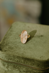 Gold Hourglass Reversible Signet Ring