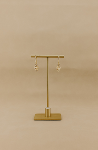 Mini Sunbeam Heart Earring Charms in Diamond