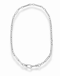 Liam Watch Chain Necklace in Silver
