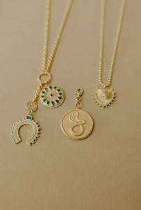 Lucky Emerald Horseshoe Charm