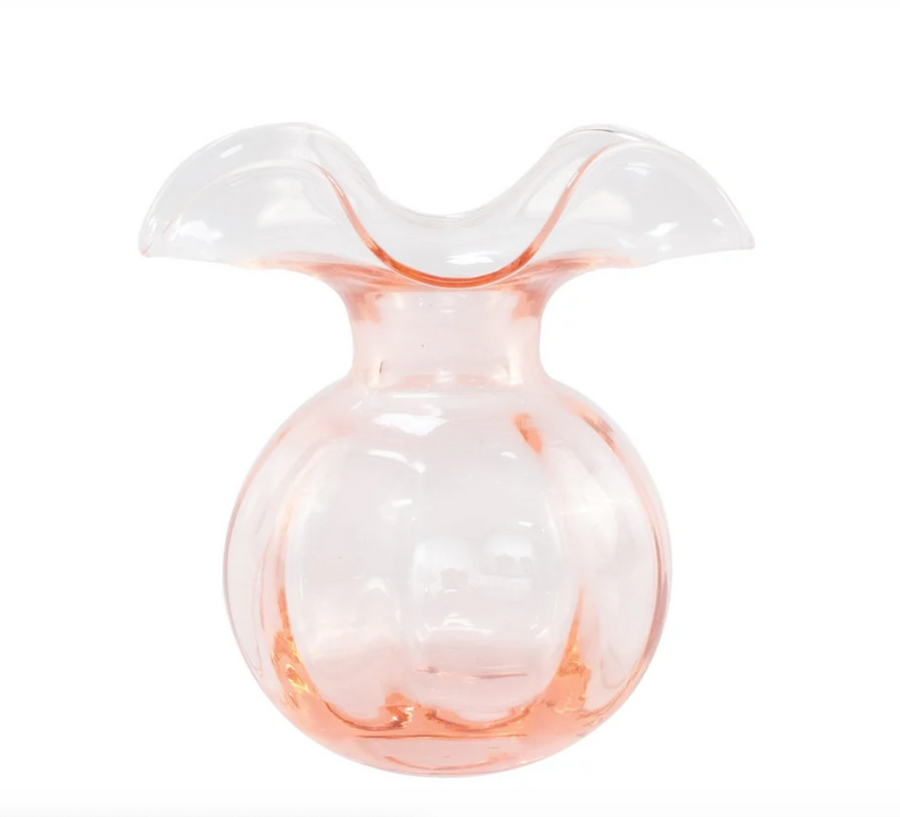 Hibiscus Glass Bud Fluted Vase