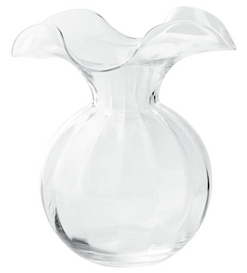 Medium Hibiscus Glass Fluted Vase