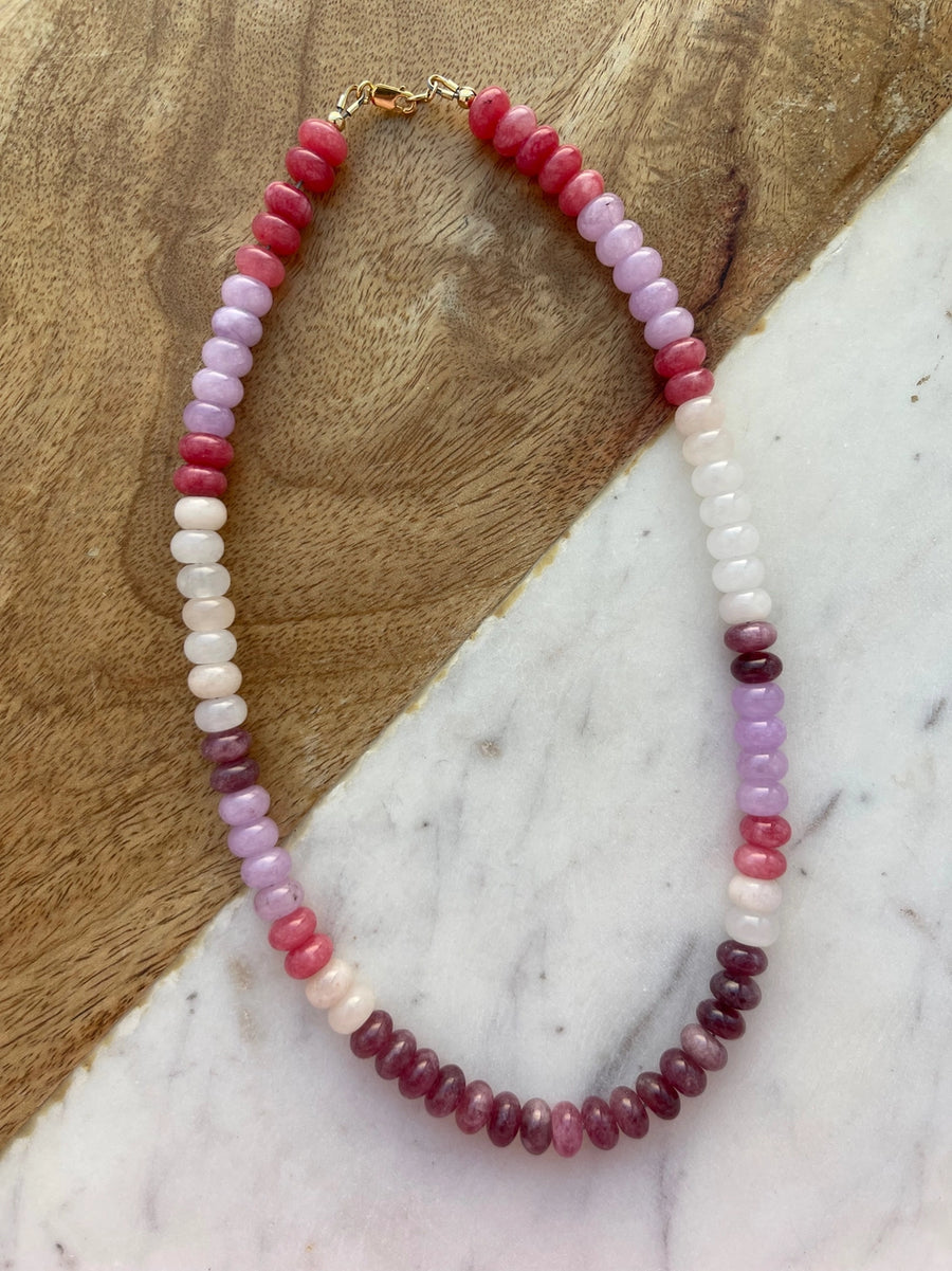 Rowan Necklace - Berry, Lavender, Wine