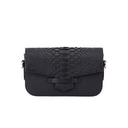 Caia Crossbody in Black Nappa & Python