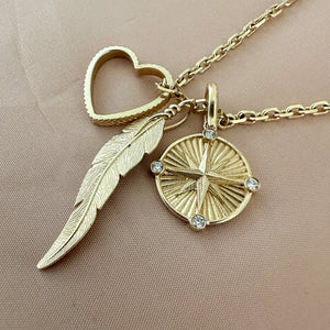 Chevron Open Heart Charm