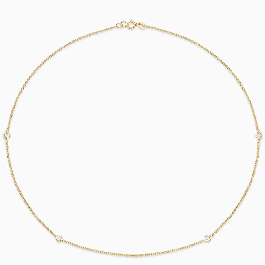 Essential Multi Diamond Bezel Necklace