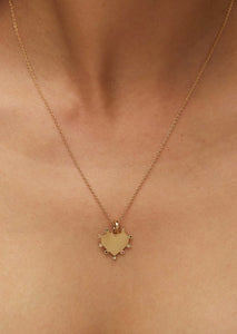 Rainbow Gem Heart Charm