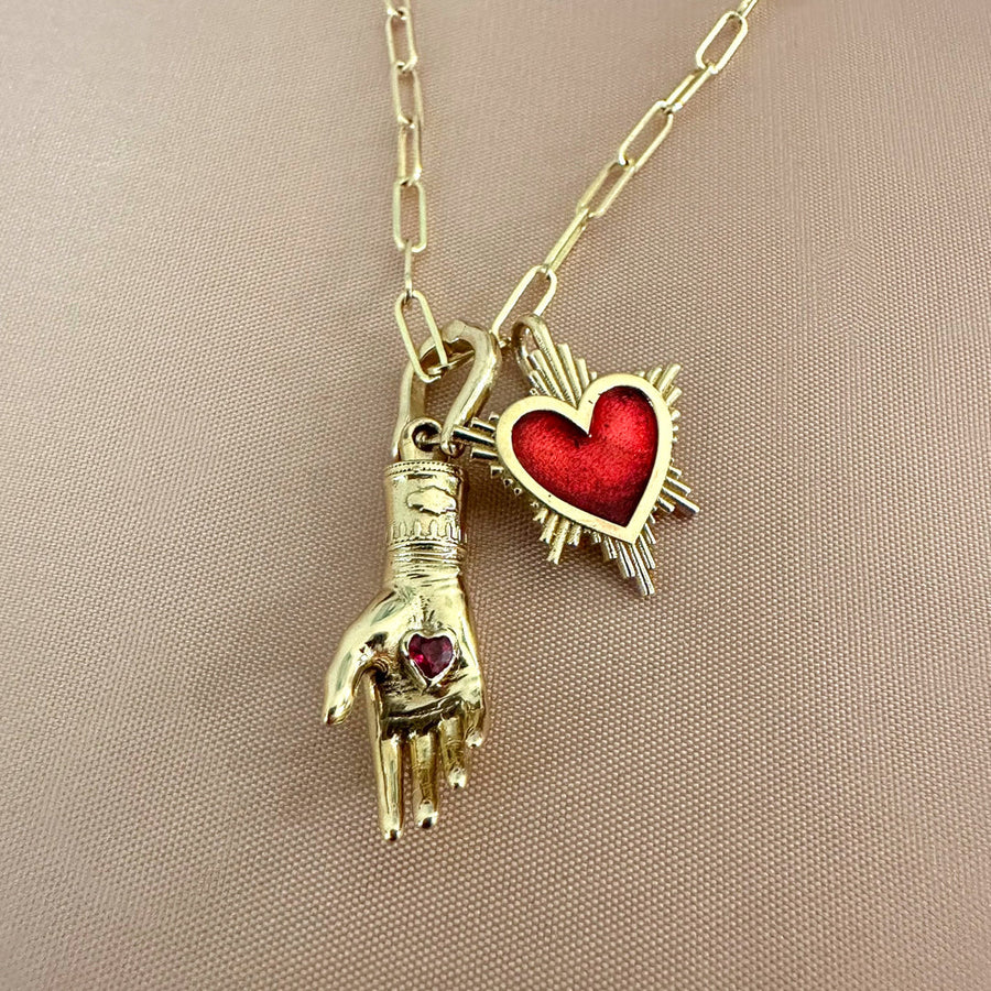 Heart In Hand Charm