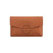 Ivy Clutch in Cognac Ostrich