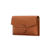 Ivy Clutch in Cognac Ostrich