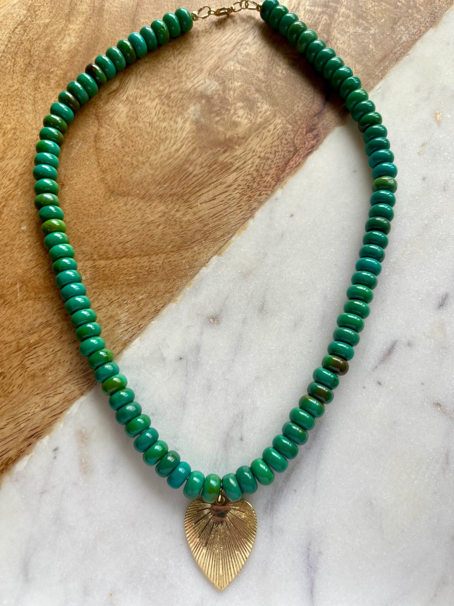 Kaily Necklace - Green Turquoise