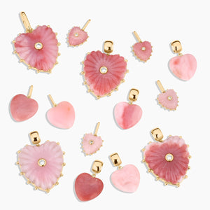 Malene Bail Charm in Pink Opal