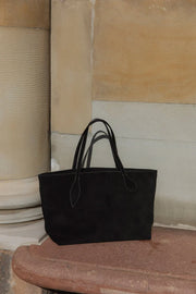 Mega Sprout Tote Black Suede