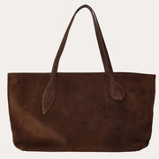 Mega Sprout Tote Dark Brown Suede