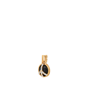 Mini Peace Pendant in Onyx and Diamonds