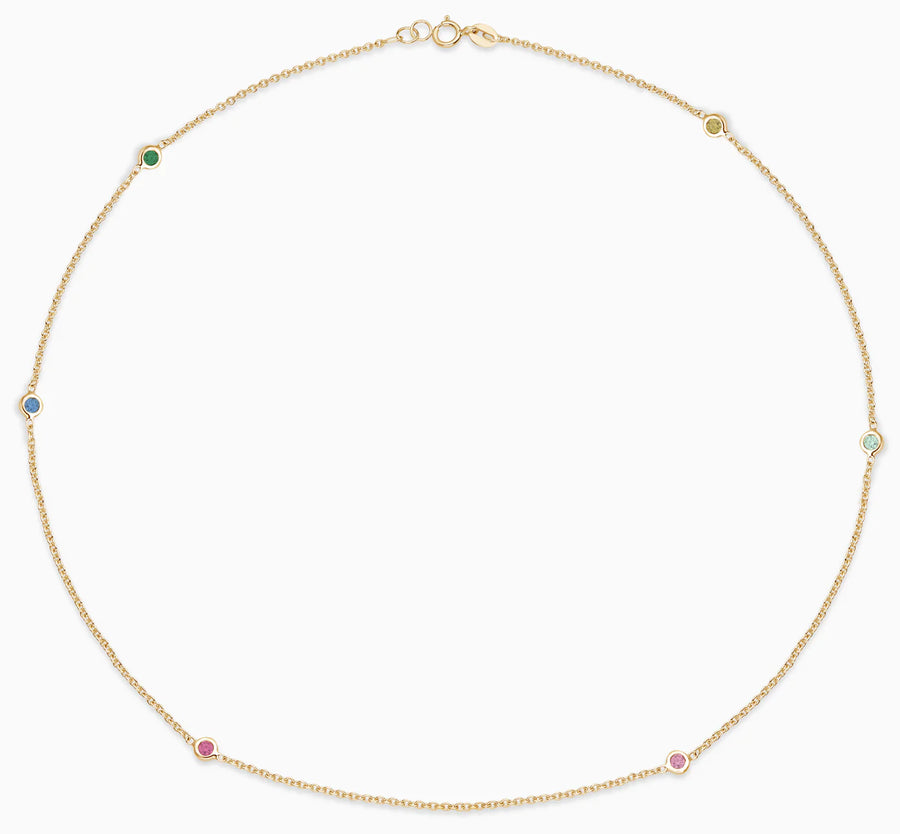 Essential Multigem Bezel Necklace