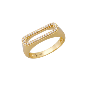 Pavé Initial Ring