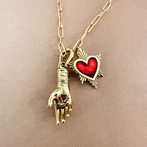 Petit Radiant Heart Charm