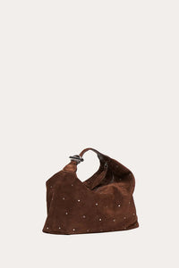 Pillow Pouch Dark Brown Suede