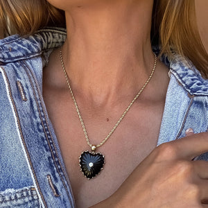 Malene Rope Necklace in Black Onyx