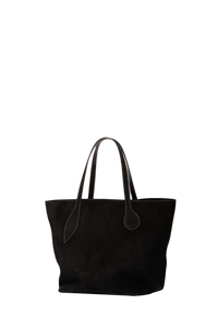 Sprout Tote Black Suede