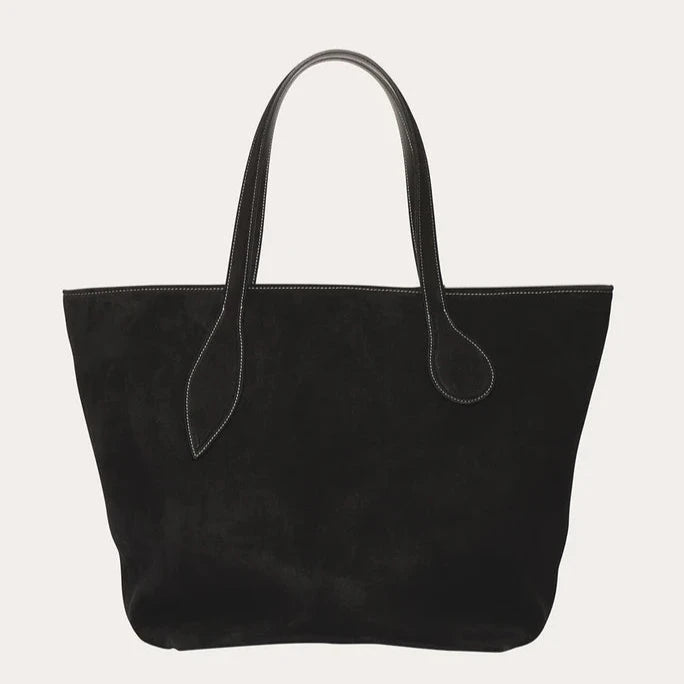 Sprout Tote Black Suede