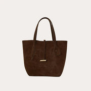 Sprout Tote Mini Dark Brown Suede