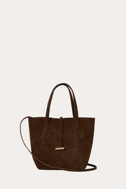 Sprout Tote Mini Dark Brown Suede