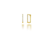 Diamond Square Huggie Earrings