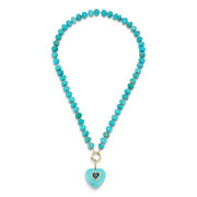 Turquoise Stone Heart Pendant